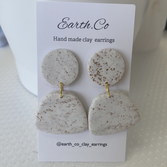 Handmade clay earrings. New - Picture 2 of 14